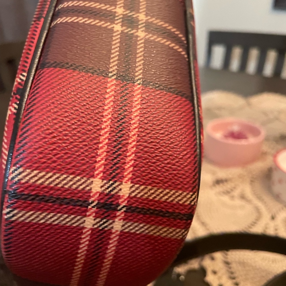 Coach NWT Jamie Camera Bag in Tartan Plaid Print Red/Black Mult - Picture 12 of 15